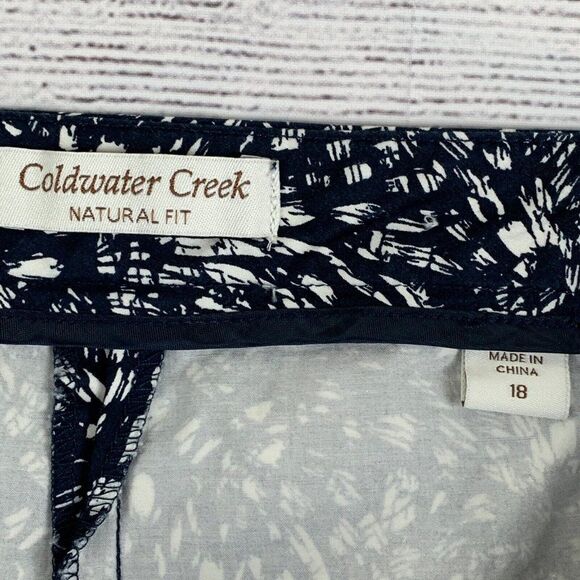 Coldwater Creek sz 18 Capri Pants Natural Fit Patterned Print 21" Inseam - Picture 5 of 7